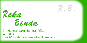 reka binda business card